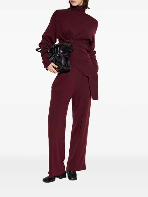 Lanvin elasticated-waistband wool-blend trousers - Red - zdjęcie produktu nr 1