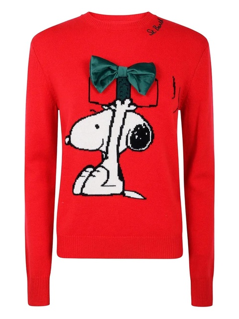 MC2 Saint Barth x Peanuts bow patch sweater - Red - zdjęcie produktu nr 1