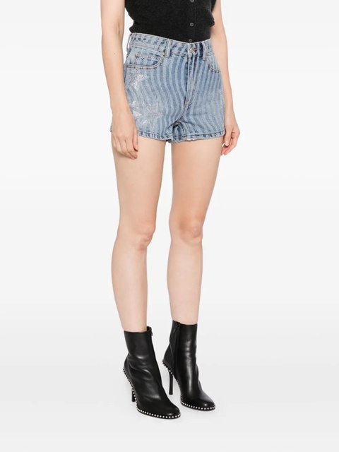Alexander Wang star-embellished denim shorts - Blue - zdjęcie produktu nr 2