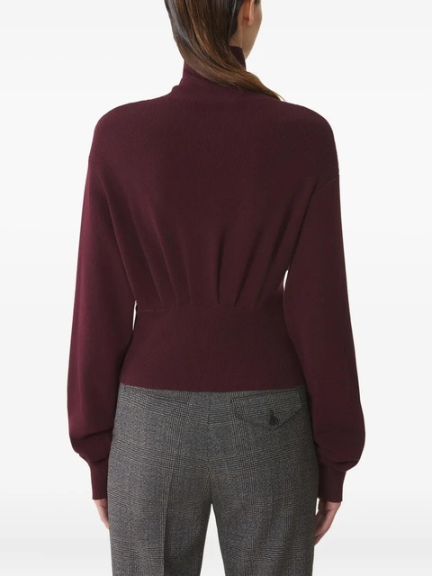 Lanvin high-neck safety-pin sweater - Red - zdjęcie produktu nr 2