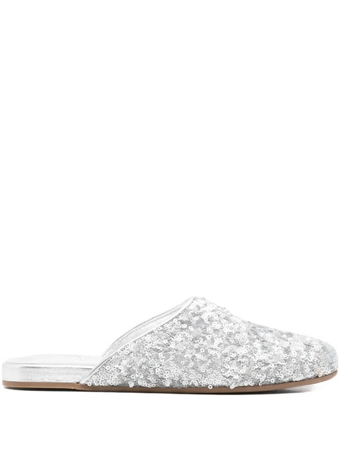 Ancient Greek Sandals The Slipper sequined mules - Silver - zdjęcie produktu nr 1