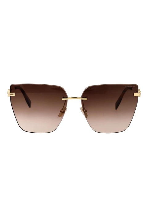 Bvlgari metal geometric sunglasses - Brown - zdjęcie produktu nr 1