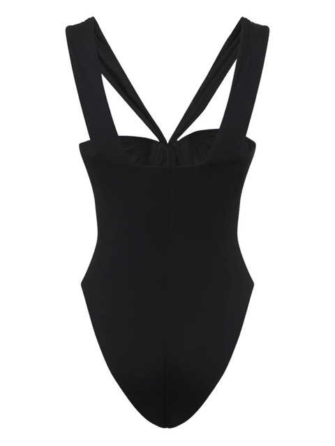 La Reveche Sahar rose-embellished swimsuit - Black - zdjęcie produktu nr 2