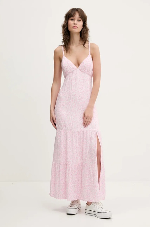 Hollister Co. sukienka kolor biały maxi rozkloszowana KI359-5064 - zdjęcie produktu nr 1