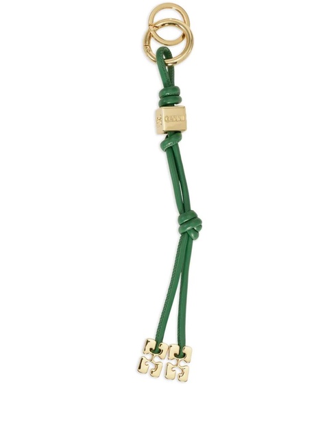 GANNI logo-charm keyring - Green - zdjęcie produktu nr 1