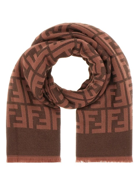 FENDI logo-jacquard scarf - Brown - zdjęcie produktu nr 1