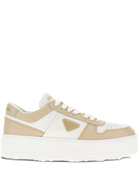 Prada leather panelled platform sneakers - White - zdjęcie produktu nr 1