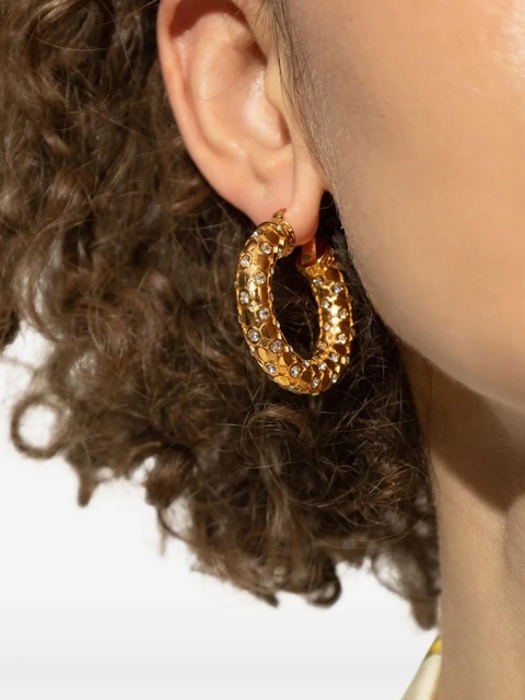 Versace Greca-engraved hoops - Gold - zdjęcie produktu nr 2