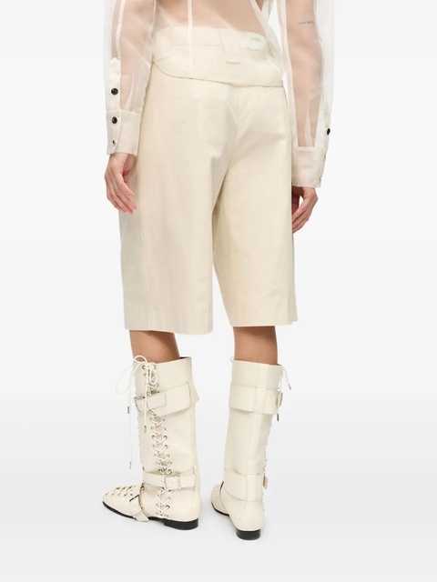 GANNI pleat-detail shorts - Neutrals - zdjęcie produktu nr 2