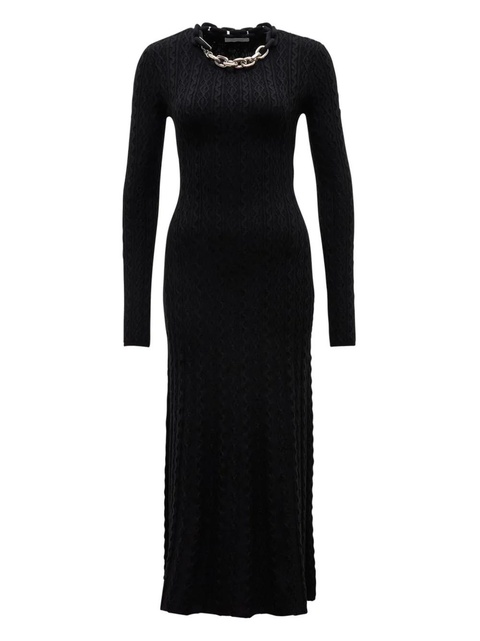 Rabanne cable-knit chain-link maxi dress - Black - zdjęcie produktu nr 1