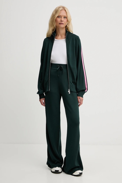 Pinko spodnie damskie kolor zielony szerokie high waist 105394 A2FQ - zdjęcie produktu nr 2