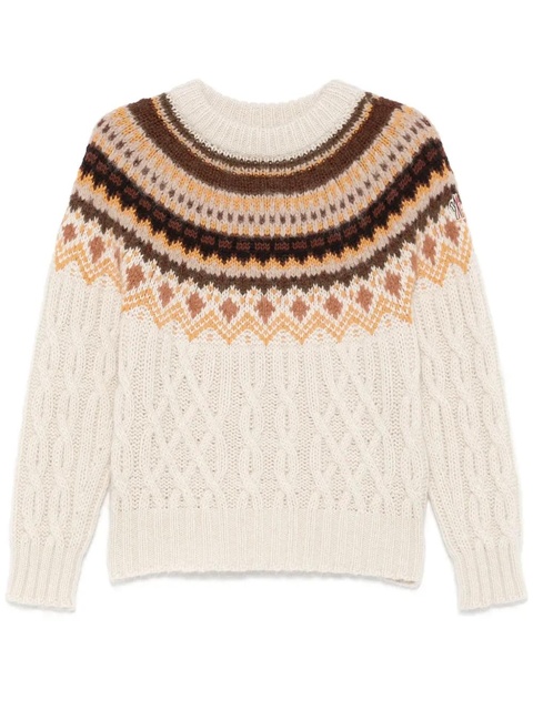 Moncler Grenoble cable-knit sweater - Neutrals - zdjęcie produktu nr 1