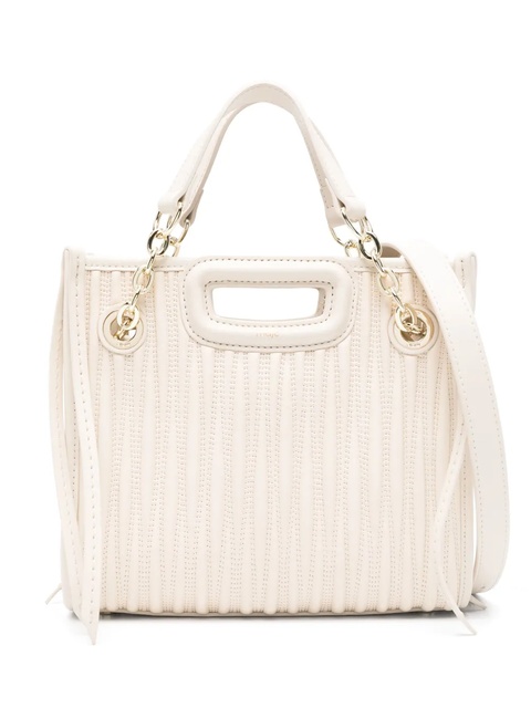Maje mini quilted leather tote bag - Neutrals - zdjęcie produktu nr 1