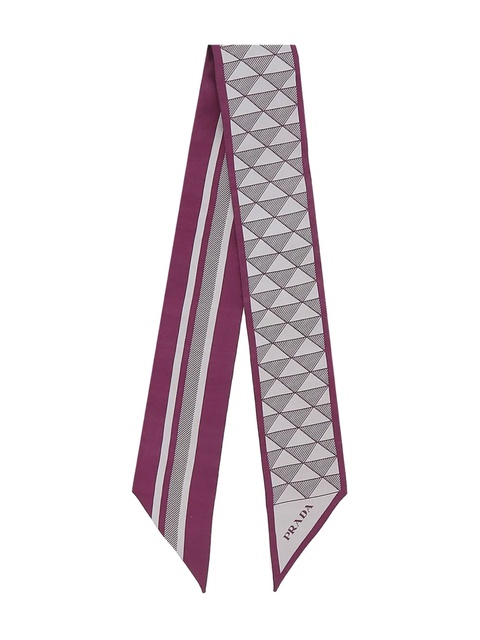 Prada geometric-pattern scarf - Red - zdjęcie produktu nr 1