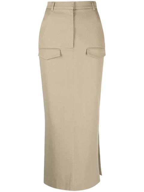 Nanushka Edena twill midi skirt - Neutrals - zdjęcie produktu nr 1