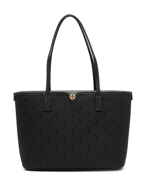 Tory Burch small T Monogram zip tote bag - Black - zdjęcie produktu nr 1