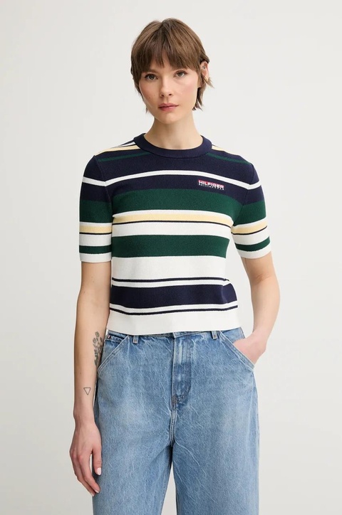 Tommy Hilfiger t-shirt SAILING damski kolor granatowy WW0WW45596 - zdjęcie produktu nr 1