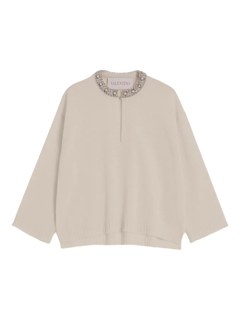 Valentino Garavani embroidered sweater - Neutrals - zdjęcie produktu nr 1