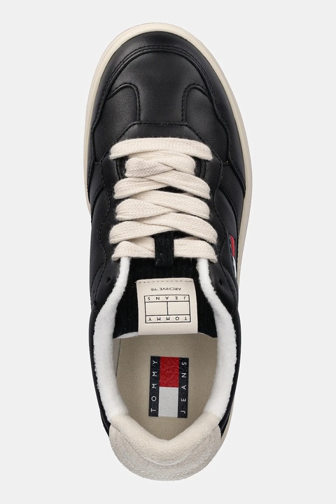 Tommy Jeans sneakersy skórzane ARCHIVE 98 WARM damskie kolor czarny EN0EN02855 - zdjęcie produktu nr 2