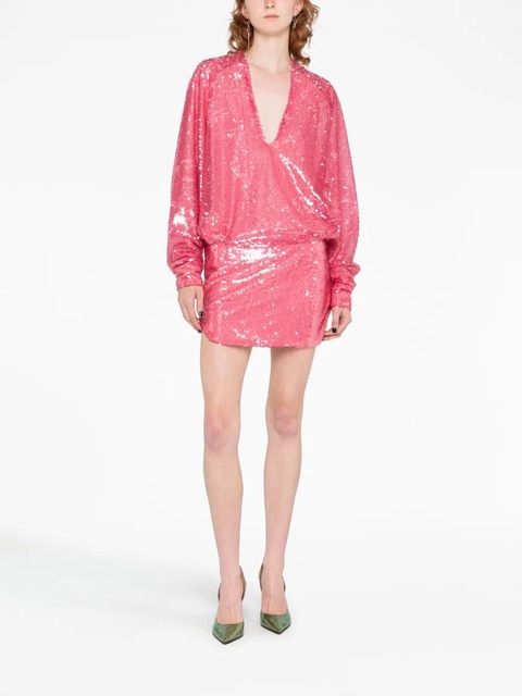 The Attico Gael sequin-embellished minidress - Pink - zdjęcie produktu nr 2
