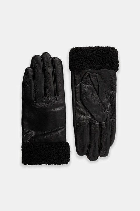 Answear.LAB rękawiczki skórzane damskie kolor czarny - zdjęcie produktu nr 1