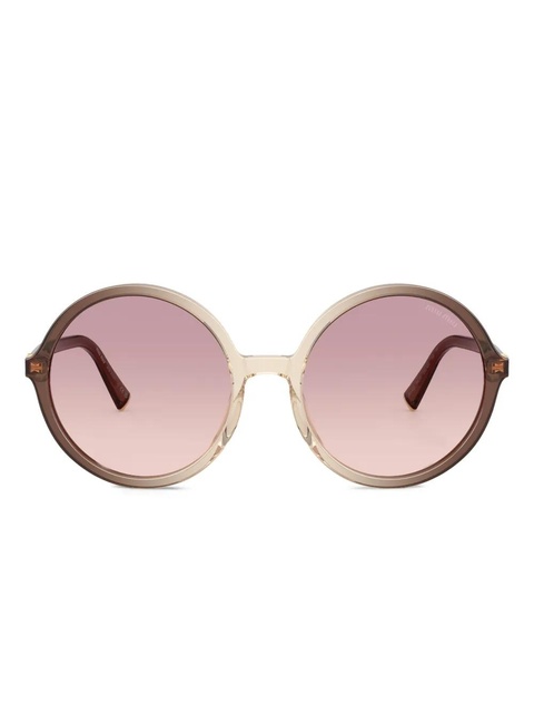 Miu Miu Eyewear round-frame sunglasses - Neutrals - zdjęcie produktu nr 1