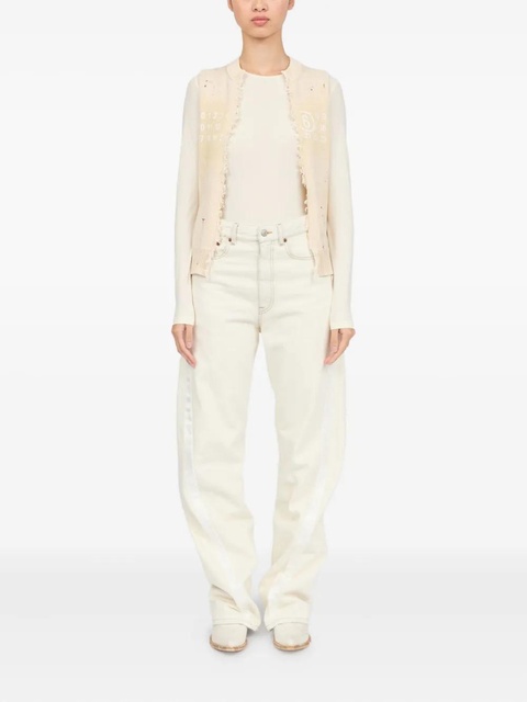 MM6 Maison Margiela Signature Numbers motif waistcoat - Neutrals - zdjęcie produktu nr 2