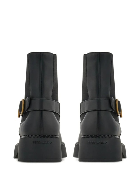 Ferragamo Gancini-embellished ankle boots - Black - zdjęcie produktu nr 2