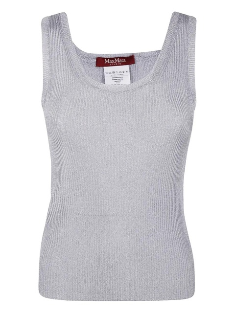 Max Mara ribbed-knit tank top - Silver - zdjęcie produktu nr 1