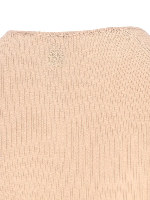 Chloé Henley ribbed button-front T-shirt - Pink - zdjęcie produktu nr 2