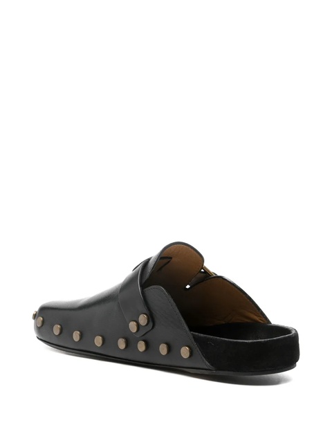 ISABEL MARANT Mirvin buckled studded mules - Black - zdjęcie produktu nr 2