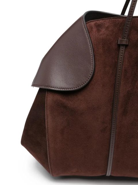 NEOUS leather-trimmed suede shoulder bag - Brown - zdjęcie produktu nr 2