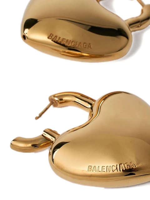 Balenciaga heart-shaped hoop earrings - Gold - zdjęcie produktu nr 2