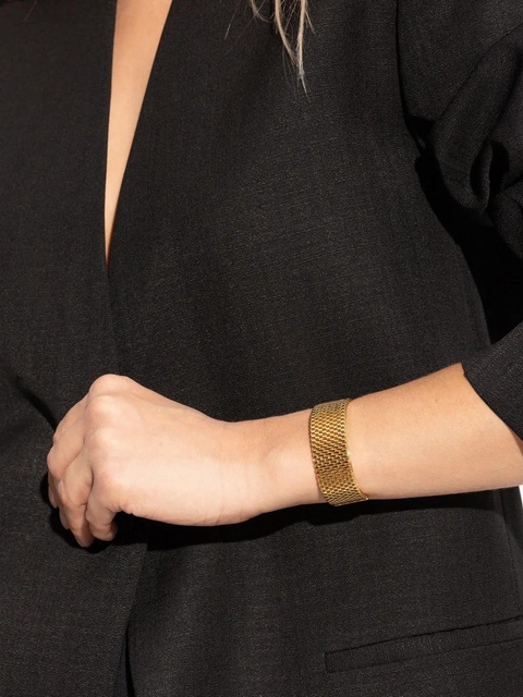 Jil Sander grid-pattern bracelet - Gold - zdjęcie produktu nr 2