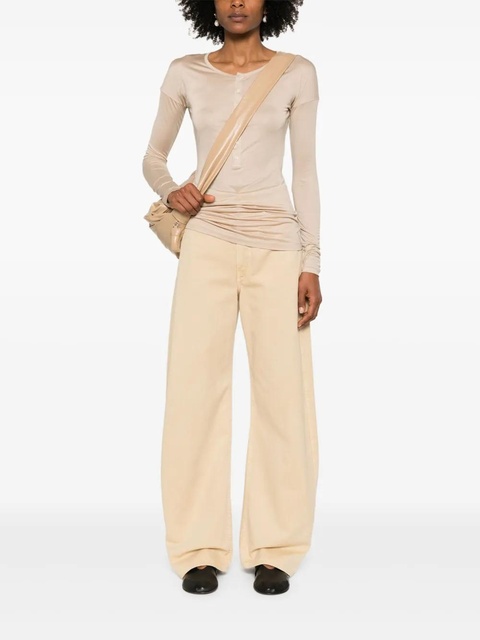 LEMAIRE silk T-shirt - Neutrals - zdjęcie produktu nr 2