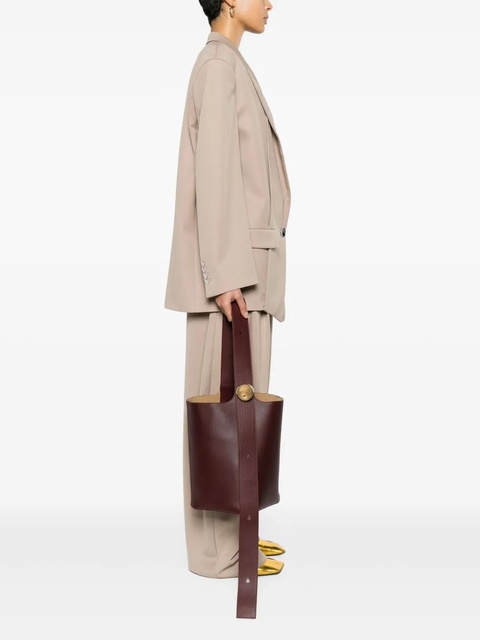LOEWE Pebble leather bucket bag - Red - zdjęcie produktu nr 2