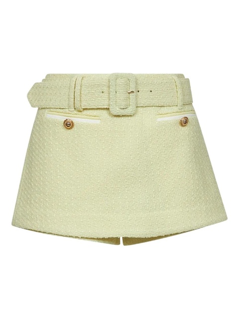 Self-Portrait belted shorts - Yellow - zdjęcie produktu nr 1