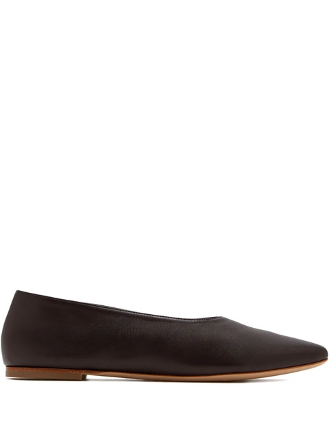 STAUD Alba leather ballet flats - Brown - zdjęcie produktu nr 1