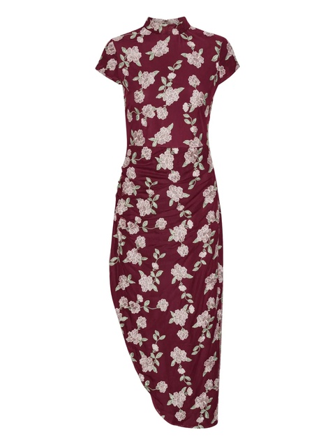 ROTATE BIRGER CHRISTENSEN floral-embroidered asymmetric dress - zdjęcie produktu nr 1