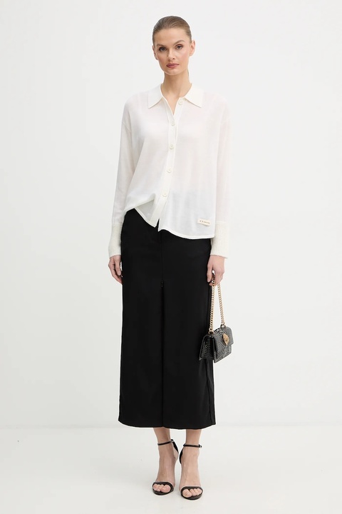 Armani Exchange kardigan wełniany damski kolor beżowy lekki XW000773 AF16602 - zdjęcie produktu nr 2