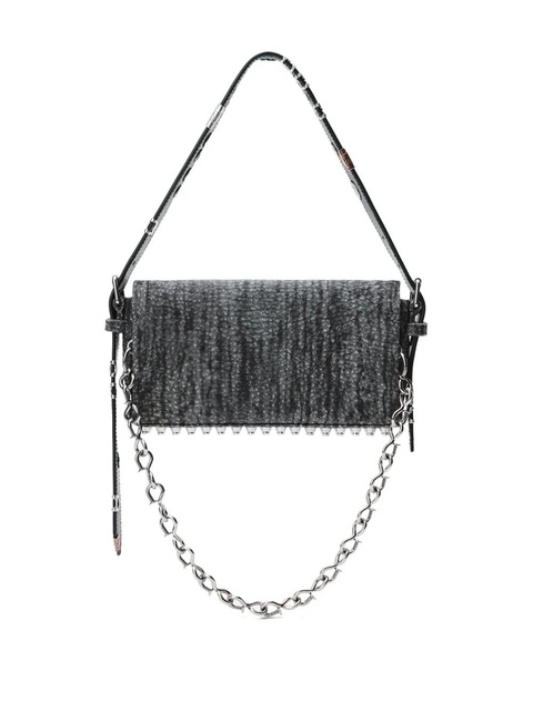 Alexander Wang studded chain-detailed shoulder bag - Black - zdjęcie produktu nr 2