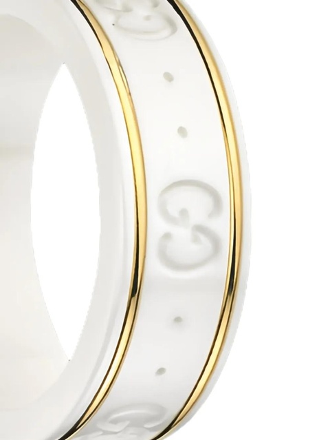 Gucci 18K yellow gold Icon Blossom zirconium ring - White - zdjęcie produktu nr 2