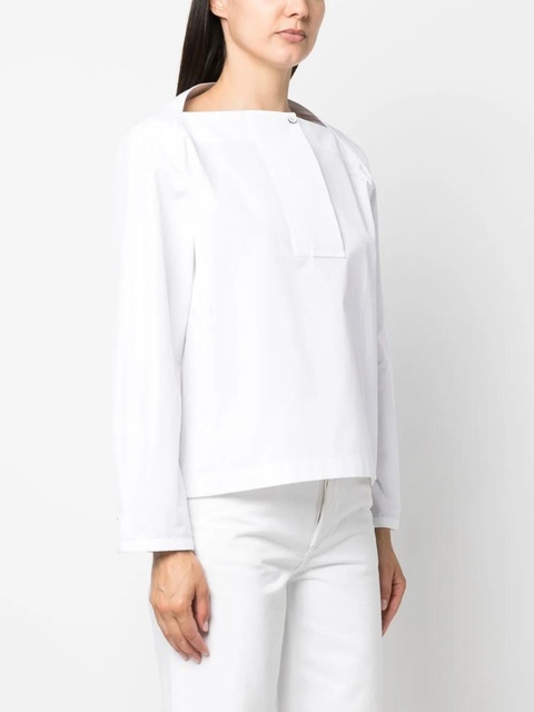 Jil Sander long-sleeved cotton blouse - White - zdjęcie produktu nr 2