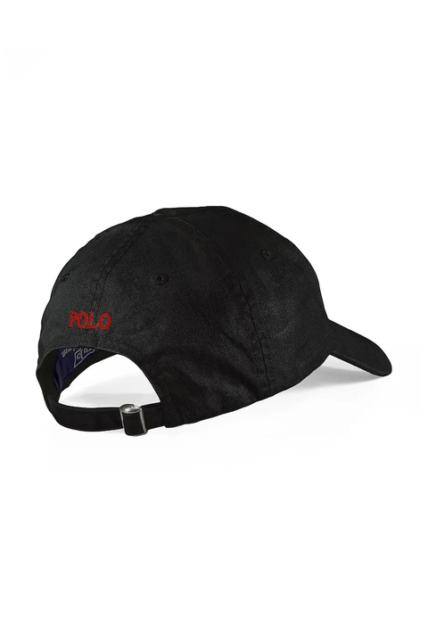 Polo Ralph Lauren czapka z daszkiem bawełniana kolor czarny gładka 211912843 - zdjęcie produktu nr 2