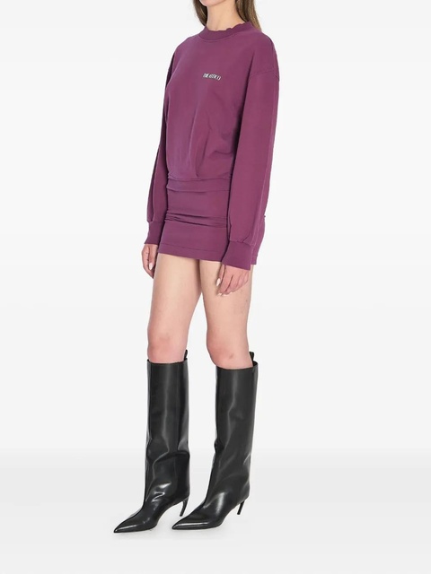 The Attico crew-neck mini dress - Purple - zdjęcie produktu nr 2