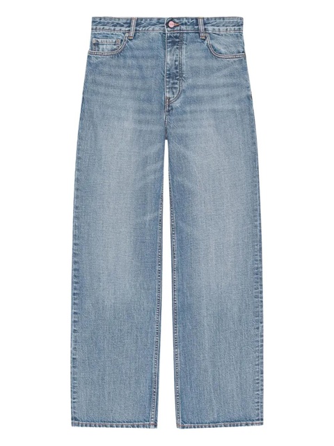 GANNI logo-patch jeans - Blue - zdjęcie produktu nr 1
