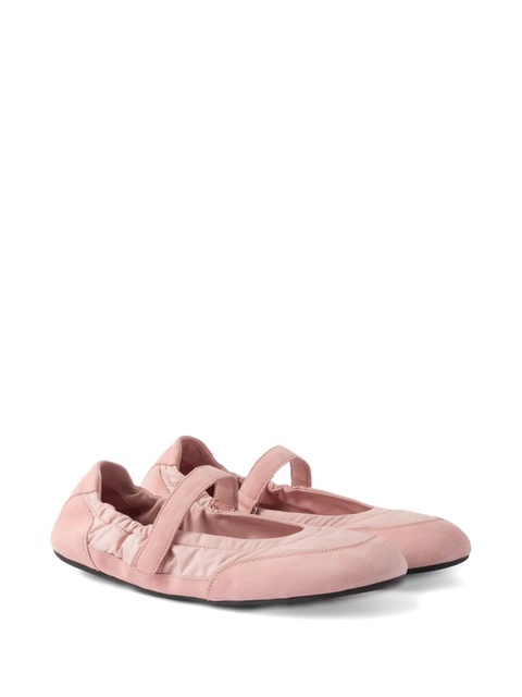 Prada Collapse strap-detail ballet flats - Pink - zdjęcie produktu nr 2