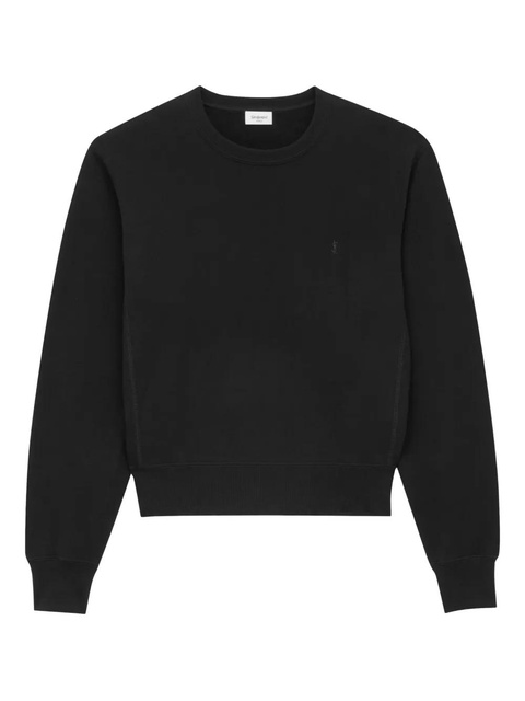 Saint Laurent Cassandre-embroidered jumper - Black - zdjęcie produktu nr 1