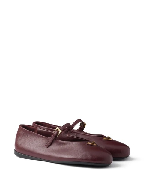 Prada leather ballet flats - Red - zdjęcie produktu nr 2