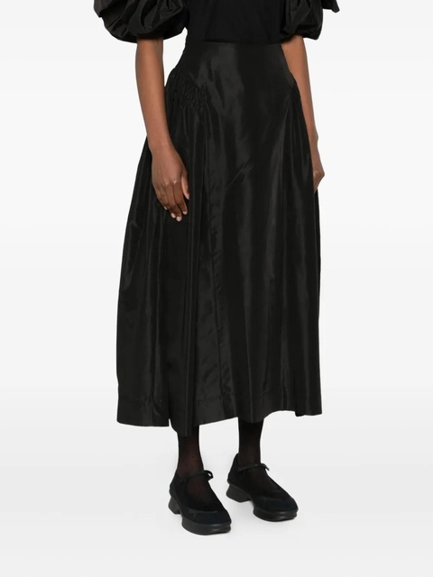 Simone Rocha pleated-detail midi skirt - Black - zdjęcie produktu nr 2